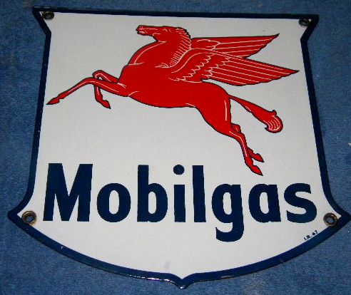 $OLD Mobilgas Porcelain Pump Sign