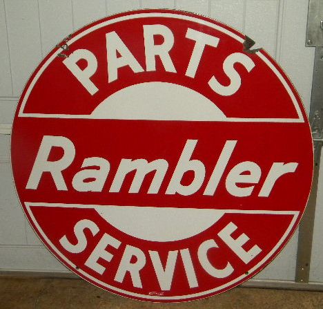 $OLD Rambler Parts & Service DSP Porcelain Sign