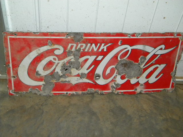 $OLD Early Coca Cola Porcelain Sign
