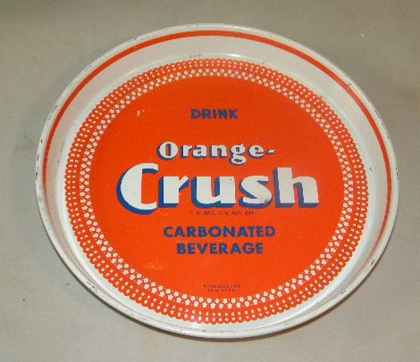 $OLD Orange Crush Advertising Tray w/ Crushy