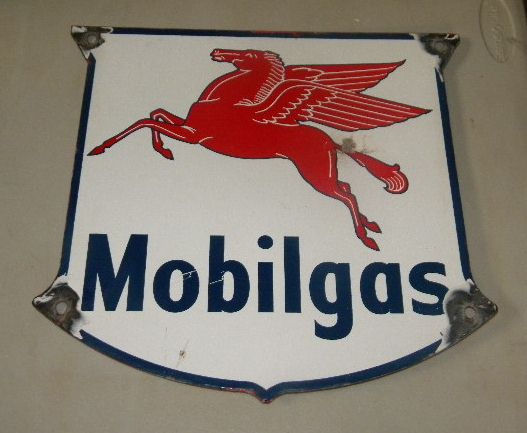 $OLD Mobilgas Porcelain Gas Pump Sign