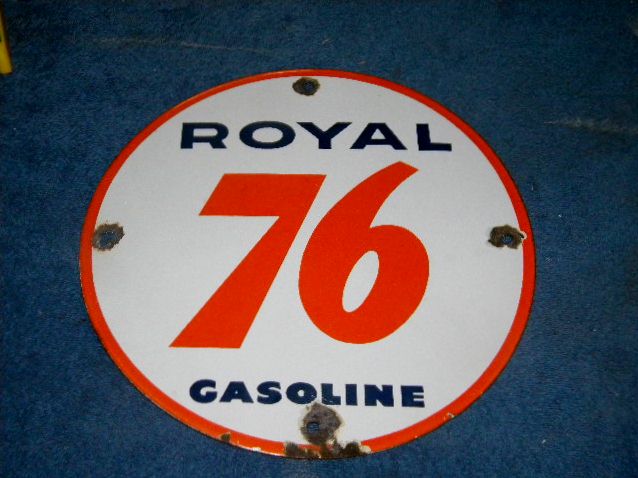 Union Porcelain Pump Sign $OLD