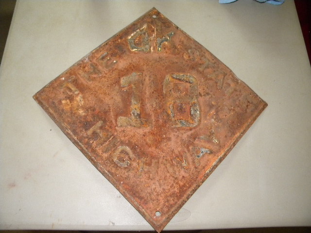 Old Oklahoma State Fully Embossed "The OK STATE" #18 Highway Sign