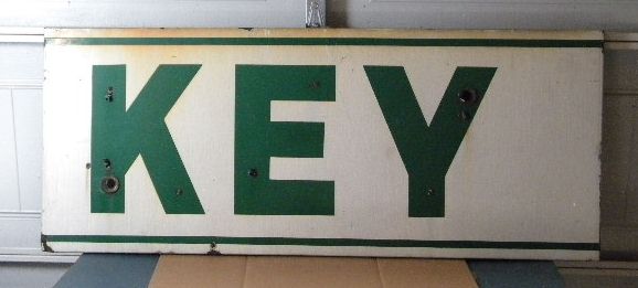 $OLD Key Porcelain Neon Sign