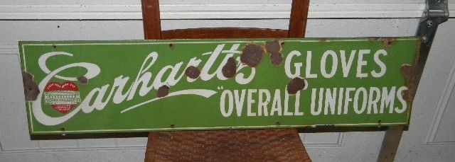 $OLD Carhartt Porcelain Sign