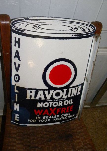 $OLD Havoline porcelain flange sign