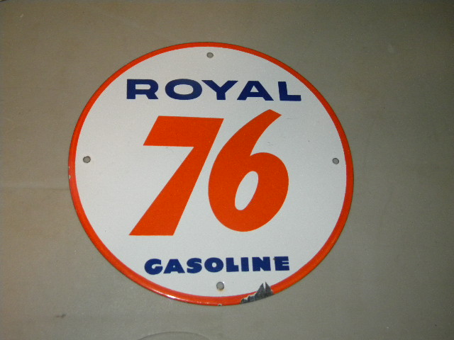 Union 76 Porcelain Pump Plate Sign $OLD