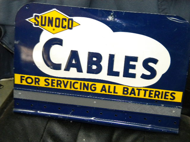 Sunoco Battery Tin rack sign $OLD