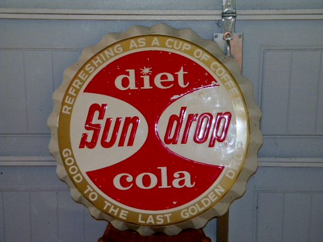 $OLD Golden cola Diet Bottlecap tin Sign