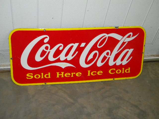 $OLD Coca Cola Canadian Porcelain Sign