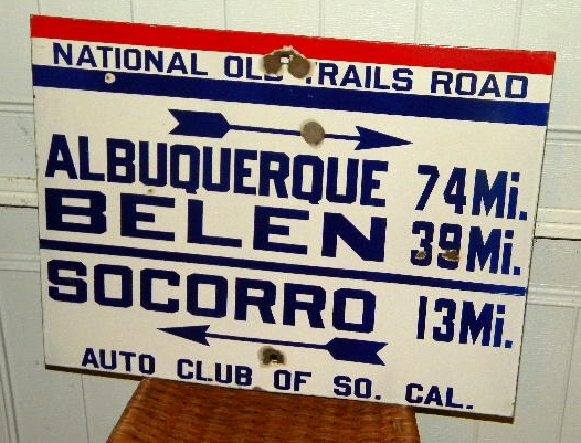 SOLD:  National Old Trails Porcelain Sign