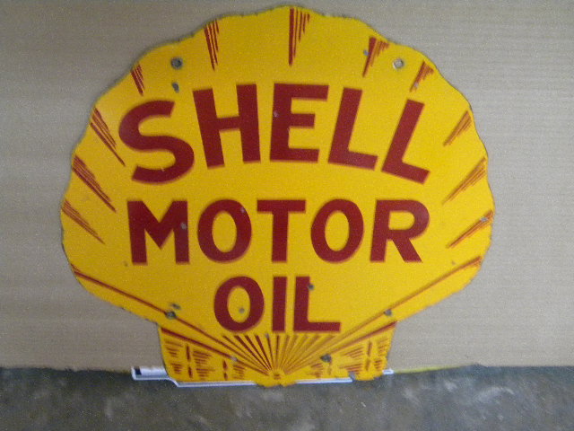 $OLD Shell DSP Porcelain Sign ORIGINAL
