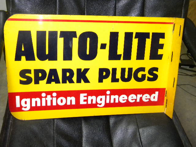 $OLD Autolite Spark Plugs Flange Sign