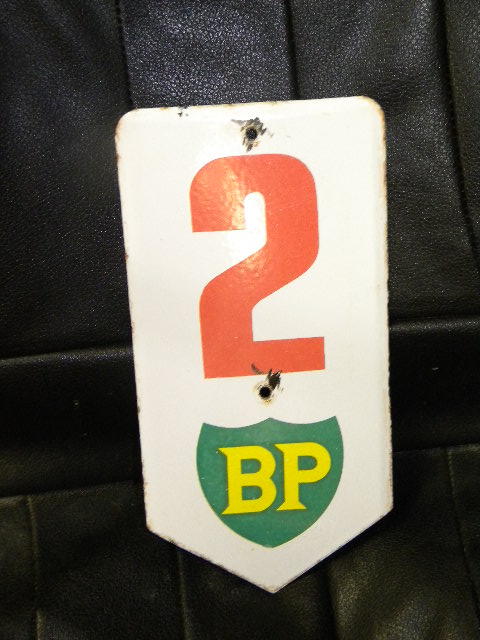 $OLD BP #2 Diecut Porcelain Sign