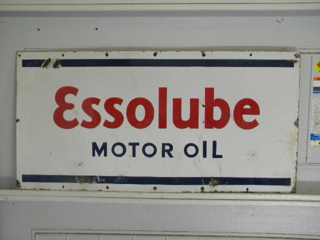 $OLD Essolube ESSO SSP Sign Porcelain