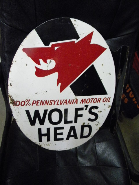 $OLD Wolf's Head Tin Flange