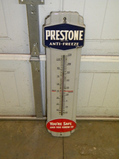 $OLD Prestone Porcelain Thermometer