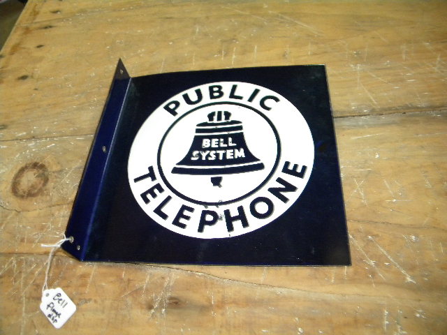 $OLD Bell Telephone Porcelain Flange Sign