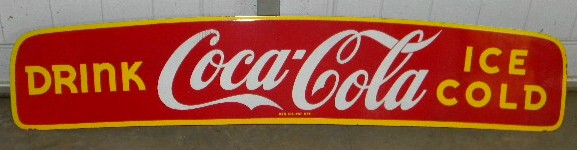 $OLD Coca Cola Truck Topper Porcelain Sign