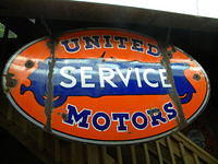 $OLD United Motors Service DSP Porcelain Sign Rare Version