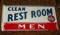 $OLD Derby Men's restroom Flange Sign Double Sided