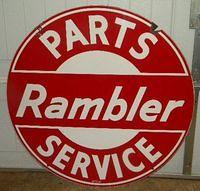 $OLD Rambler Parts & Service DSP Porcelain Sign