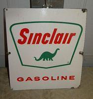 $OLD Original Sinclair Porcelain Gas Pump Sign