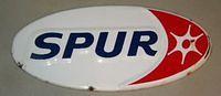 $OLD Spur Embossed Porcelain Gas Pump Sign