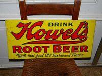 $OLD Howell's Root Beer Embossed Tin Sign