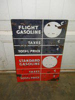 $OLD Flight Standard DSP Porcelain Gas Pump Price Sign