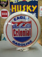 $OLD Colonial Eagle Gasoline Globe on Capco body