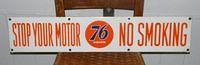 $OLD Union 76 No Smoking Double Sided Porcelain Sign