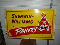 $OLD SWP Sherwin Williams Paints Porcelain Sign