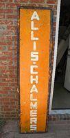 $OLD Original Allis Chalmers Embossed Tin Vertical Sign