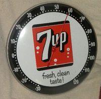 $OLD Original 7UP Seven Up Thermometer (PAM TYPE)