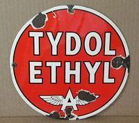 $OLD Tydol Ethyl Porcelain Pump Plate