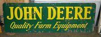 $OLD John Deere Porcelain Quality Farm Equipment Tractor Sign