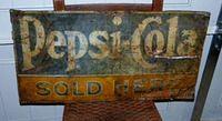 $OLD Super Early Original Pepsi Cola Tin Sign