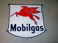 $OLD Mobil Pump Sign Original