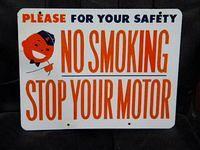 $OLD Union 76 w/ Minuteman Graphics Porcelain No Smoking Sign