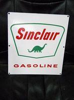 $OLD Sinclair Porcelain Pump sign w/ Dino