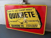 $OLD Quikrete Cement tin Sign