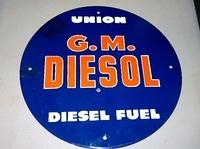 $OLD Union 76 GM Diesel Porcelain Pump Sign