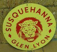 $OLD Glen Lyon Coal Graphic tin Sign 1951 w/ Lion Head