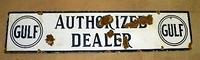 $OLD Old Gulf Authorized Dealer Single Sided Porcelain Sign