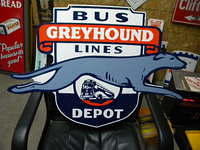 $OLD Greyhound Diecut SSP Sign VC Sign Co 2003