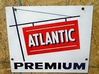 $OLD Atlantic Premium Porcelain Gas PPP Pump Plate Sign