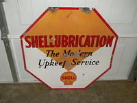 $OLD Shell Shellubrication DSP Porcelain Sign 36x36