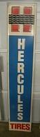 $OLD Hercules Tires Vertical Embossed Tin Sign