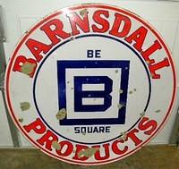 $OLD Barndall Gasoline DSP Porcelain 48 Inch Sign